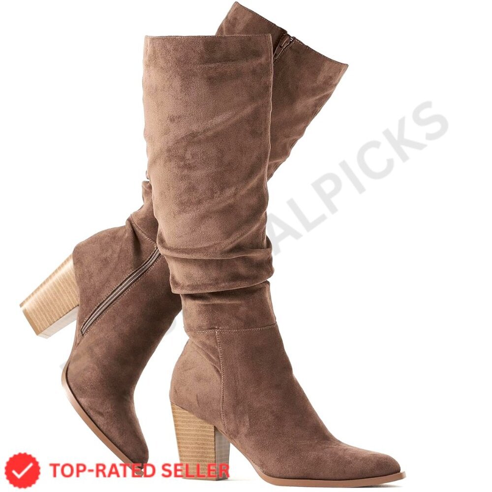 Brand New Putu Boots 6.5 Brown Knee High Suede